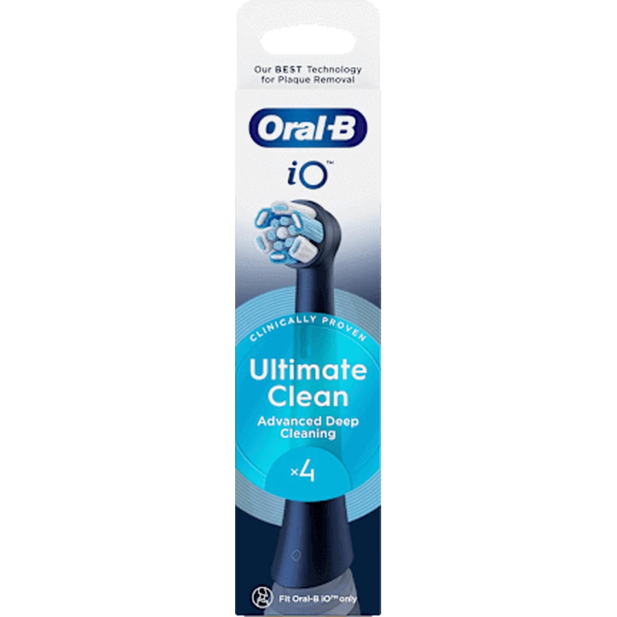 Насадки для щітки Oral-B iO Ultimate Clean Powerbrush Refills Ultimate Clean Black, 4 шт.: ціни та характеристики