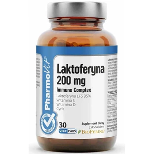 Лактоферин 200 мг Імунний комплекс 30 капсул Pharmovit Clean Label