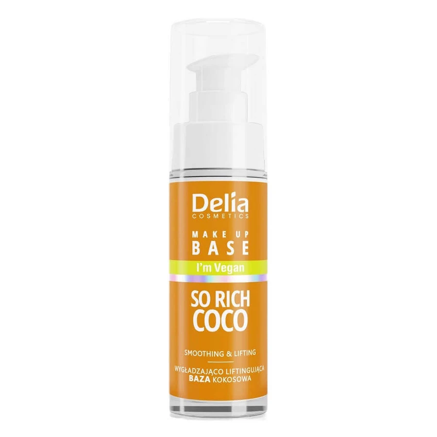 Веганська розгладжуюча та ліфтингова база під макіяж Delia Vegan Make Up Base So Rich Coco, 30 мл: ціни та характеристики
