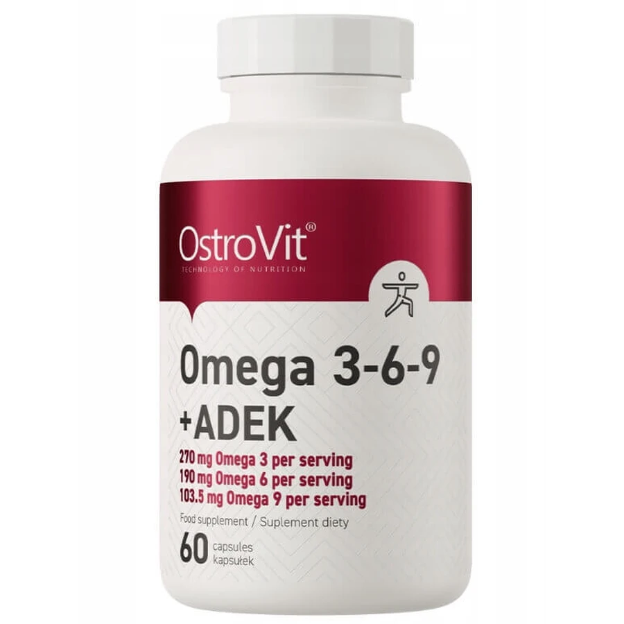 OstroVit Омега 3-6-9 + ADEK, 60 капсул: ціни та характеристики