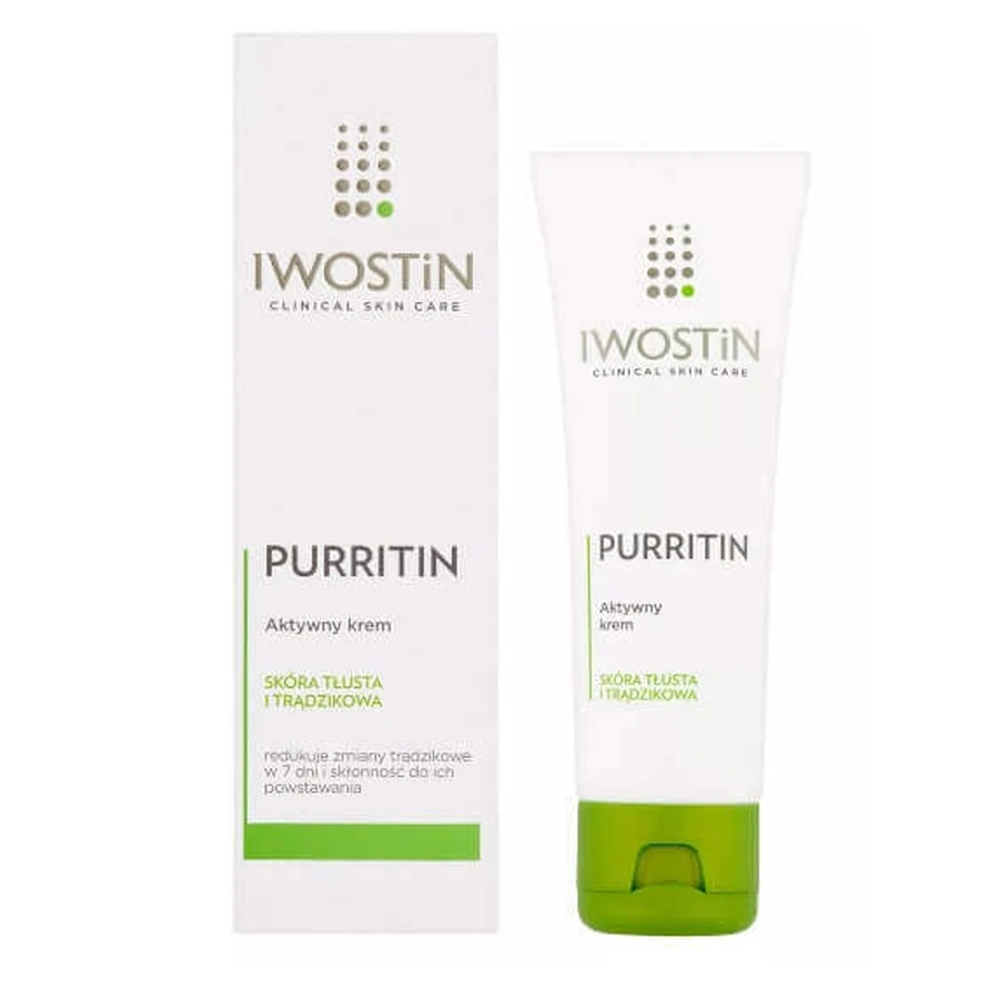 Iwostin Purritin, Активний крем для жирної та схильної до акне шкіри, 40мл: ціни та характеристики