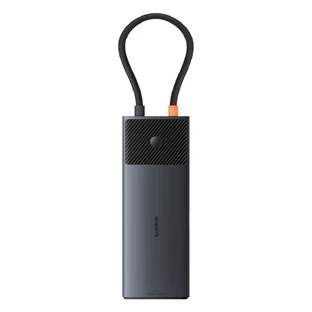 USB HUB 11in1 Baseus Metal Gleam Series II USB-A/USB-C PD/HDMI/DP/RJ45/SD/TF - чорний