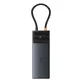 USB HUB 11in1 Baseus Metal Gleam Series II USB-A/USB-C PD/HDMI/DP/RJ45/SD/TF - чорний