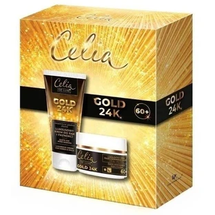 Celia De Luxe Gold 24K Set розкішний крем проти зморшок 60+ 50 мл + розкішний крем для рук та нігтів 80 мл