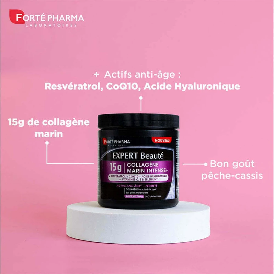Forté Pharma Expert Beauté Колаген морський інтенсивний+ 15г Аромат персика та чорної смородини 300г: ціни та характеристики