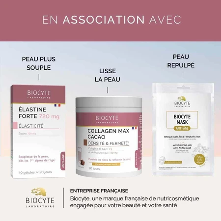 Антивіковий тензор для обличчя та тіла Biocyte Anti-Ageing Tensor Сильна пружність обличчя та тіла 40 капсул: ціни та характеристики