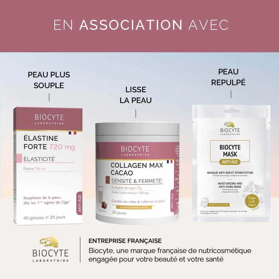 Антивіковий тензор для обличчя та тіла Biocyte Anti-Ageing Tensor Сильна пружність обличчя та тіла 40 капсул: ціни та характеристики