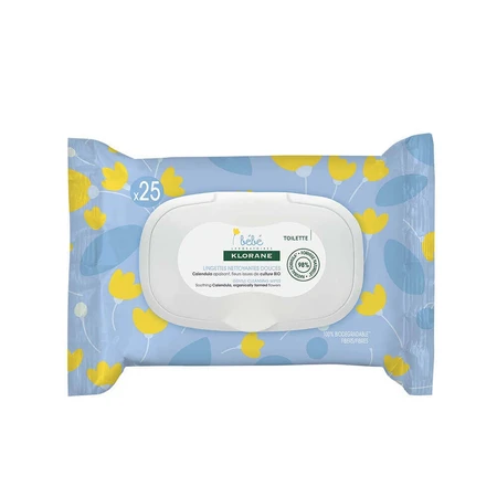 Klorane Newborn Нежные очищающие салфетки 25 шт.: цены и характеристики