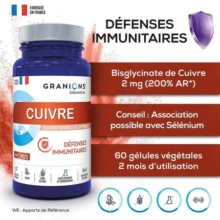 Granions Copper Immune Defence 60 капсул: цены и характеристики