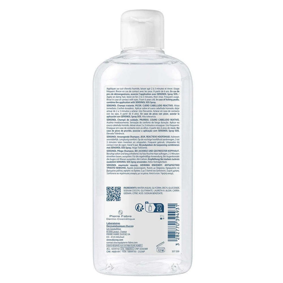 Шампунь проти свербежу шкіри голови Ducray Sensinol Reactive Scalp Itch Treatment Shampoo 400 мл: ціни та характеристики