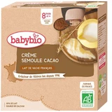 Babybio Organic какао манка сливки 8 месяцев молочный десерт 4х85г