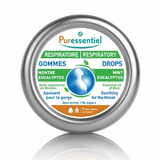Puressentiel Дыхание Успокаивающие жевательные резинки для горла 45 г