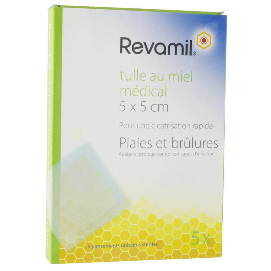 Revamil Мед медицинский тюль 5х5см 5 повязок 40г: цены и характеристики