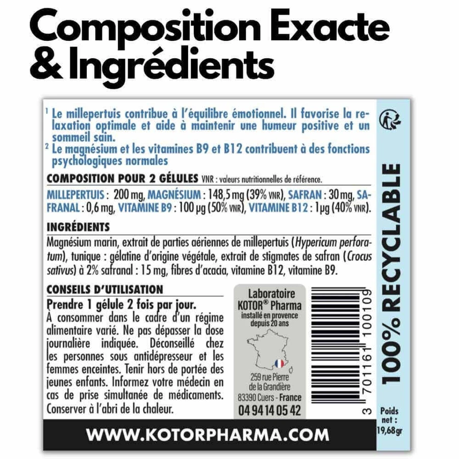 Kotor Pharma Шафран Зверобой Эмоциональный баланс 60 капсул: цены и характеристики