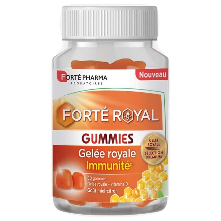 Forté Pharma Форте Роял Роял Желе лимонно-медовий смак з 3 років 60 жувальних гумок: ціни та характеристики