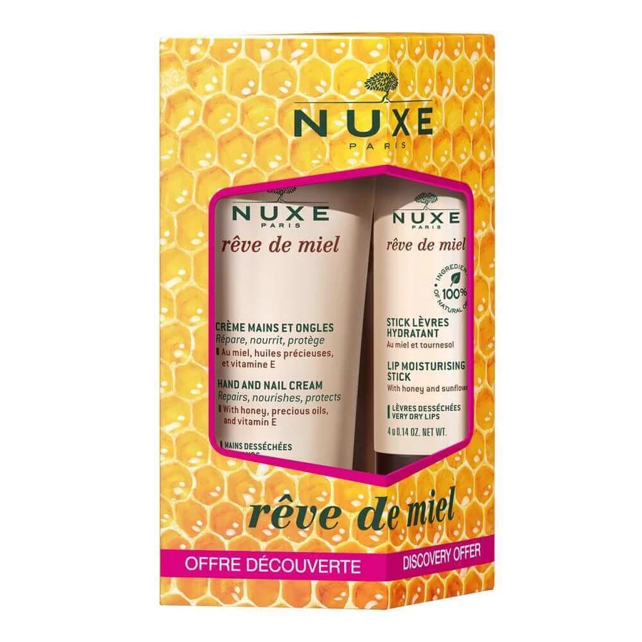 Nuxe Reve De Miel Крем для рук и ногтей + увлажняющий стик для губ Дуэт 30 мл: цены и характеристики
