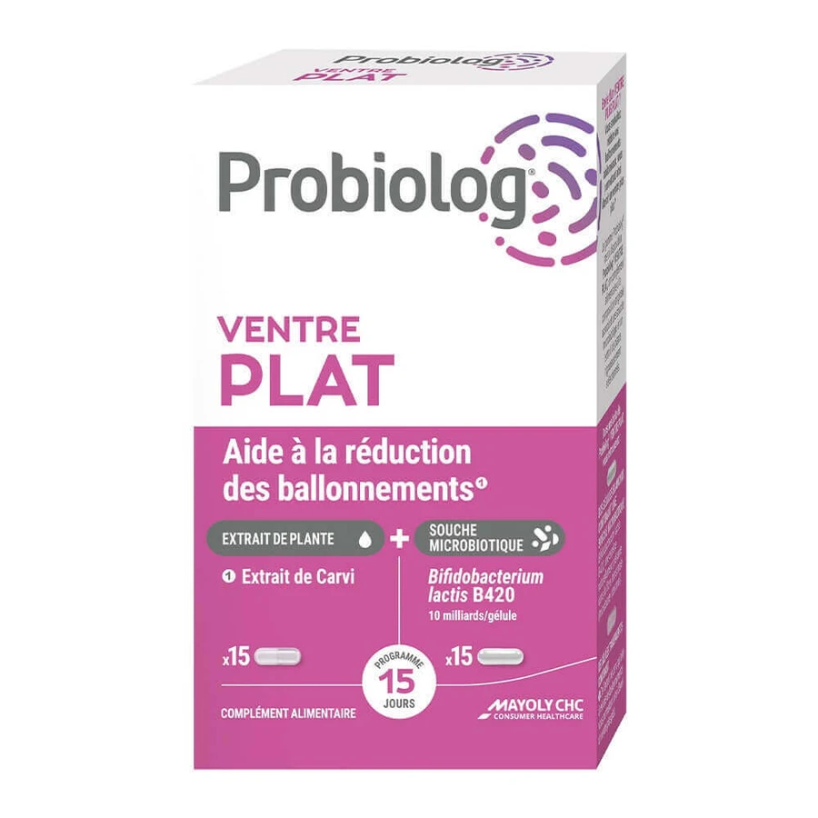 Mayoly Spindler Probiolog Плоский живіт 15 + 15 капсул: ціни та характеристики