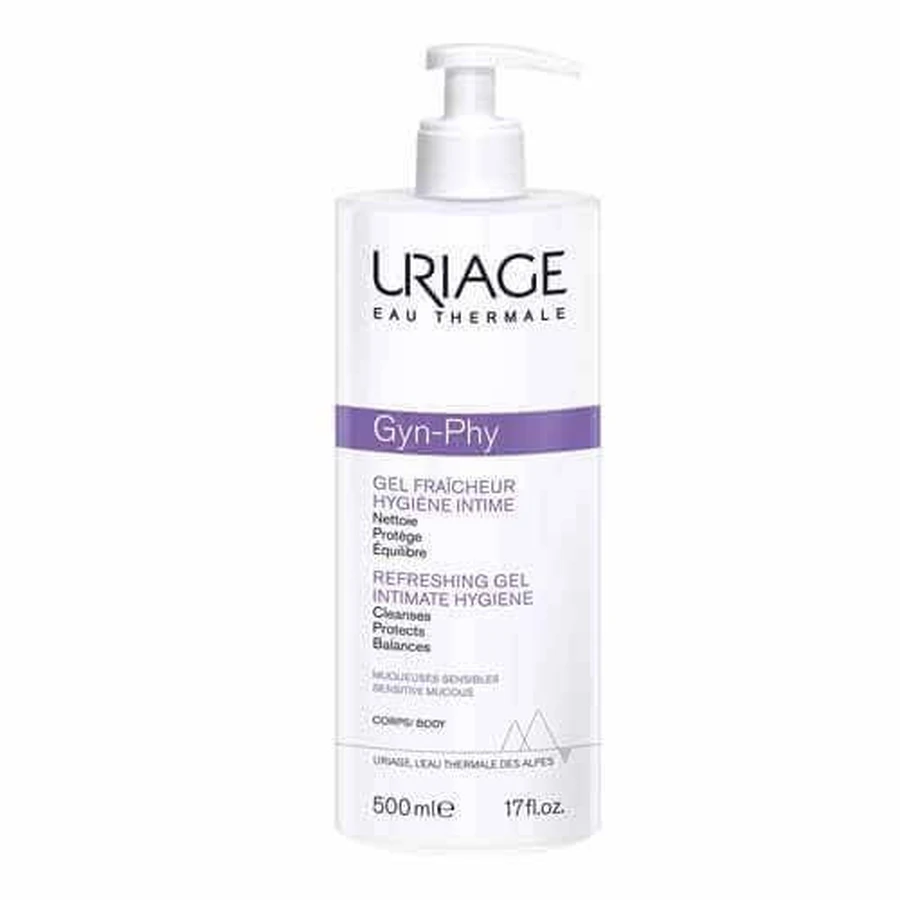 Освіжаючий гель для інтимної гігієни Uriage Gyn-Phy Gyn-phy Intimate Hygiene Sensitive Mucosae Uriage Muqueuses Sensibles 500мл: ціни та характеристики