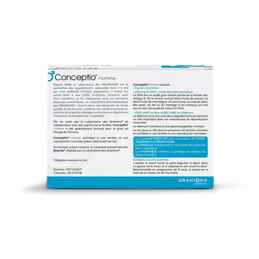 Granions Conceptio Men 90 капсул + 30 саше: цены и характеристики