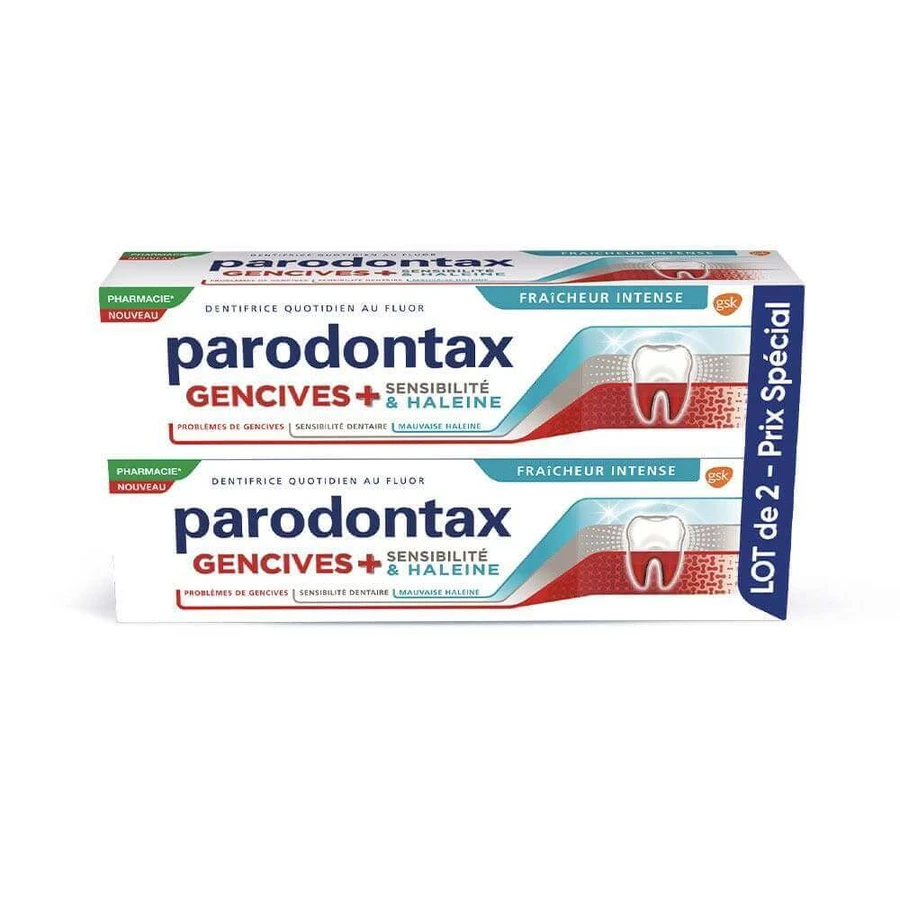 Parodontax Интенсивная свежесть Зубная паста для десен + чувствительность и дыхание 2х75 мл: цены и характеристики