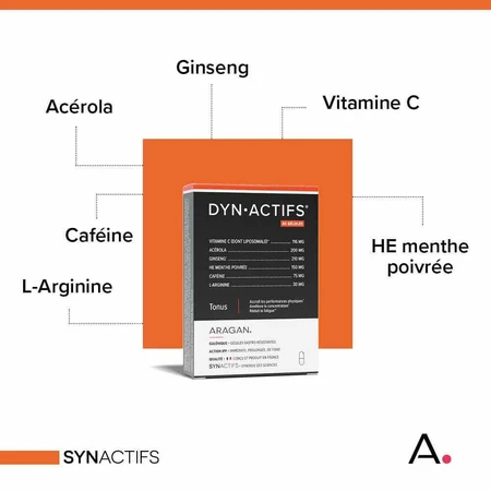 Aragan Synactifs Активний тонізуючий гель 30 гелів: ціни та характеристики