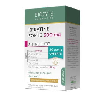 Кератин Форте Biocyte Keratine Forte Anti-Chute 500 мг, 120 гелевих капсул