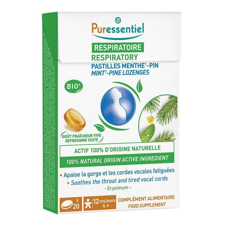 Puressentiel Таблетки для дихання в горлі Соснова м'ята x20: ціни та характеристики
