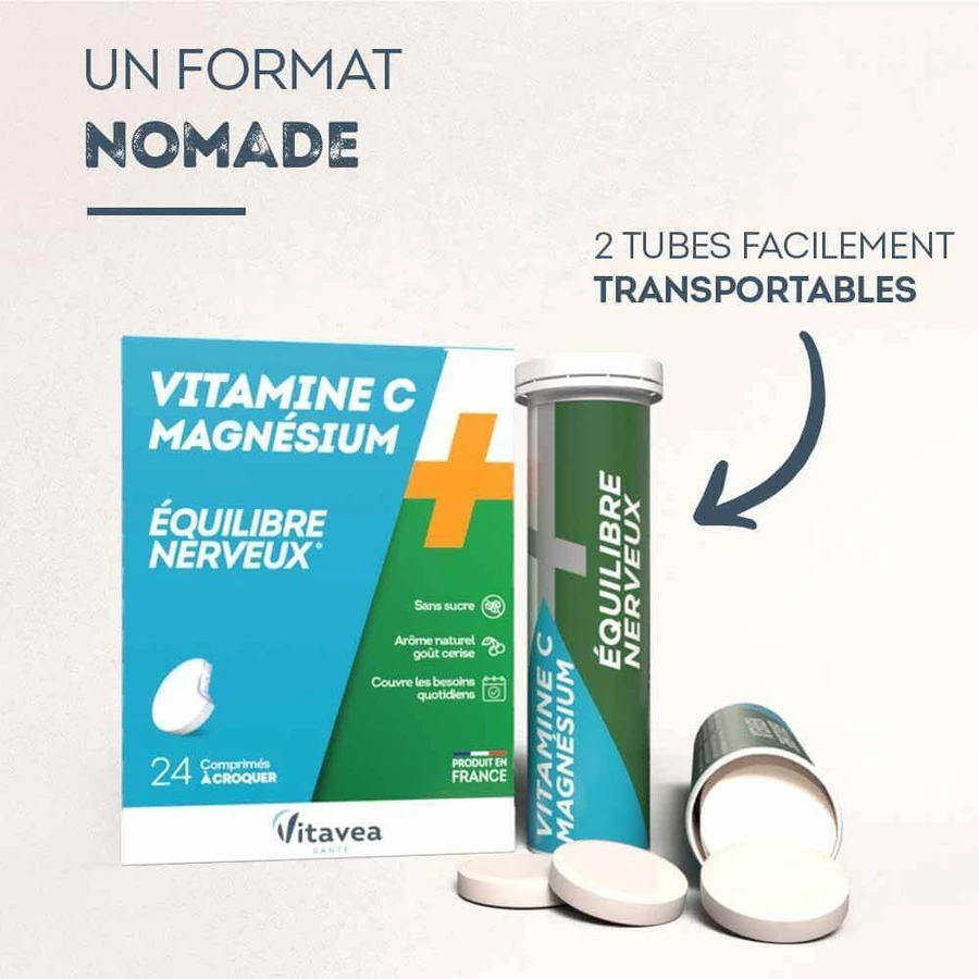 Vitavea Santé Вітаміни С + Магній Equilibre nerveux 24 таблетки: ціни та характеристики