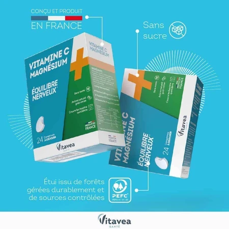 Vitavea Santé Вітаміни С + Магній Equilibre nerveux 24 таблетки: ціни та характеристики