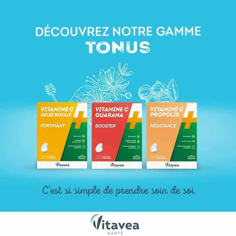 Vitavea Santé Вітаміни С + Магній Equilibre nerveux 24 таблетки: ціни та характеристики
