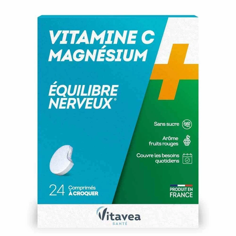 Vitavea Santé Вітаміни С + Магній Equilibre nerveux 24 таблетки: ціни та характеристики