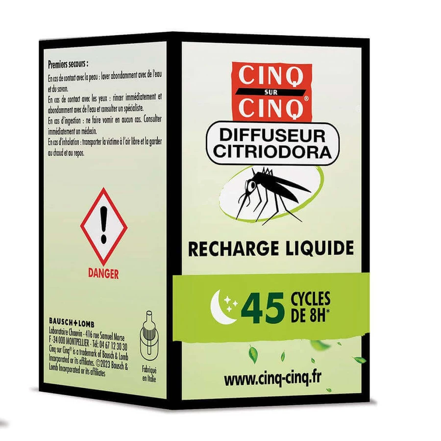 Cinq Sur Cinq Citriodora Жидкость для диффузора от комаров 45 8-часовых циклов 24 г: цены и характеристики