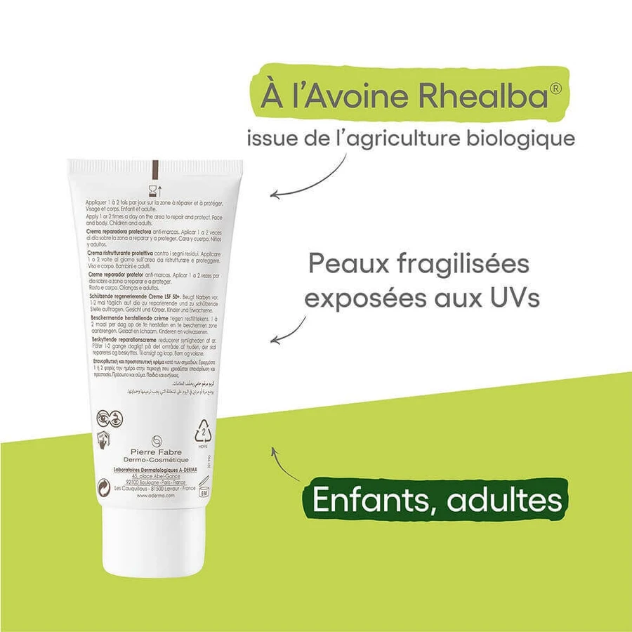 A-Derma Epithelial A.H Ultra Protective Repair Cream SPF50+ 100ml: цены и характеристики