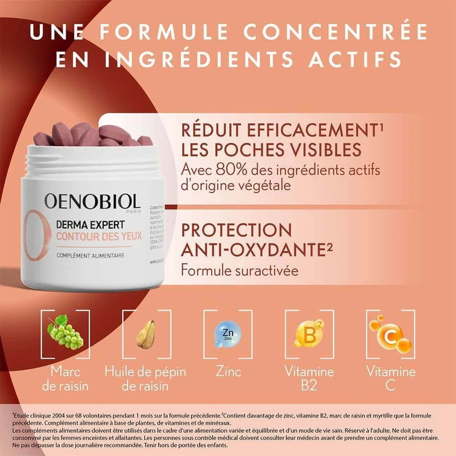 Oenobiol Derma Expert Eye Contour 60 таблеток: ціни та характеристики