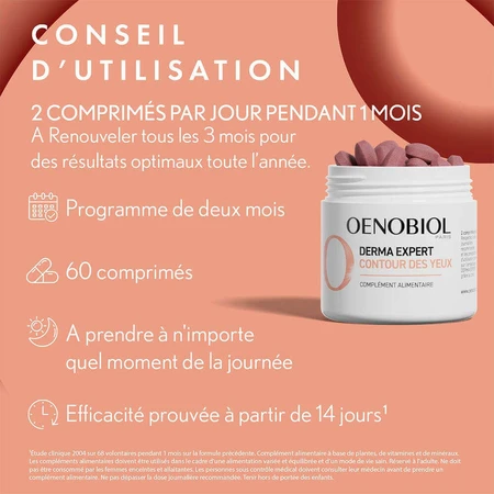 Oenobiol Derma Expert Eye Contour 60 таблеток: ціни та характеристики