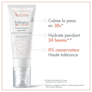 Avène Tolérance Control Балансирующий успокаивающий бальзам для сухой и реактивной кожи 40 мл