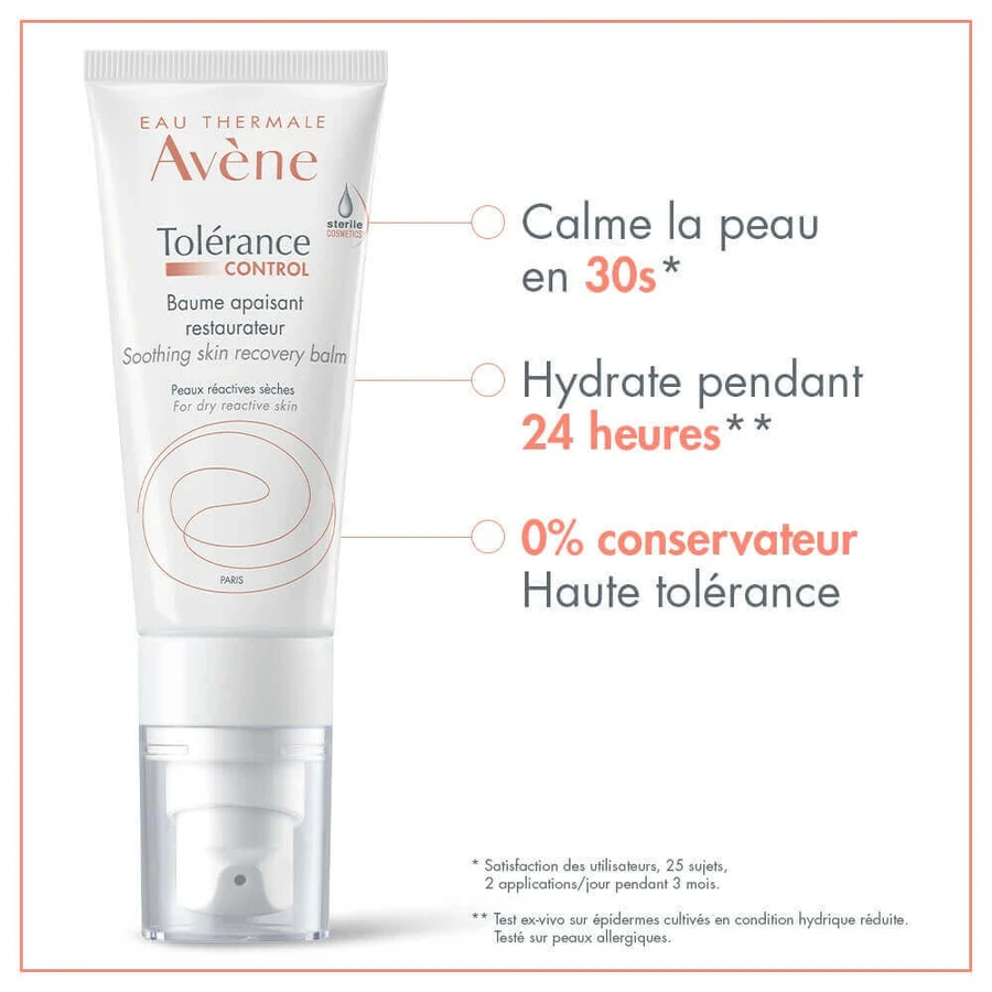 Avène Tolérance Control Балансирующий успокаивающий бальзам для сухой и реактивной кожи 40 мл: цены и характеристики
