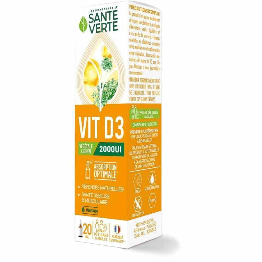 Sante Verte VEGETAL Витамины D3 2000IU 20 мл: цены и характеристики