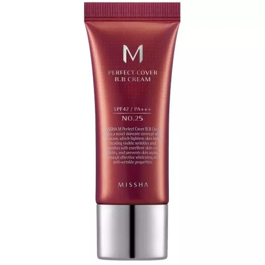 Missha M Perfect Cover BB Cream SPF42 Багатофункціональний BB крем №25 Теплий бежевий, 20 мл: ціни та характеристики