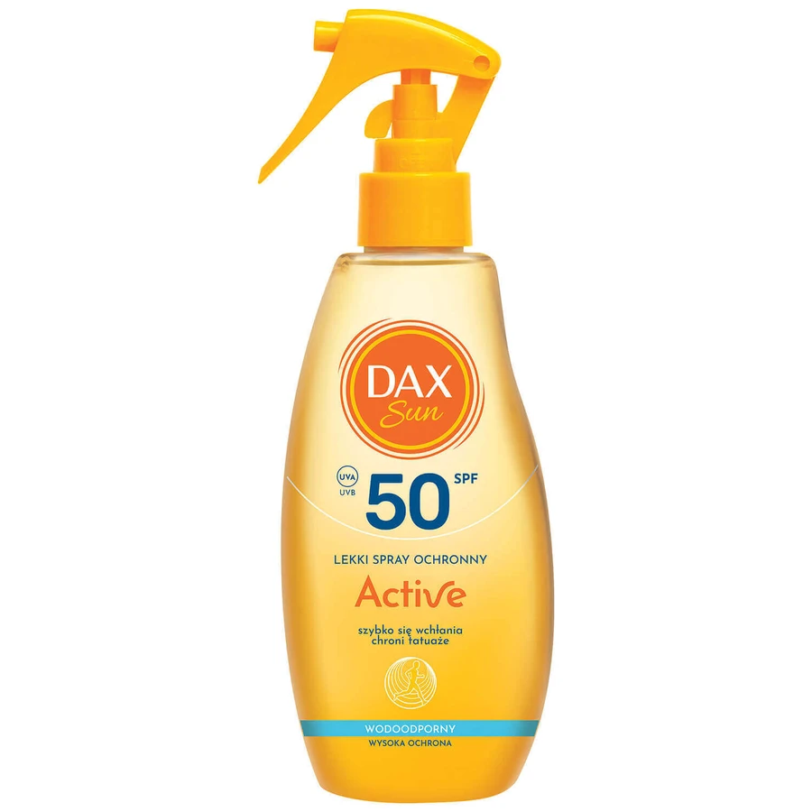 DAX Сонце, спрей легкий захисний, активний, SPF 50, 200 мл: ціни та характеристики
