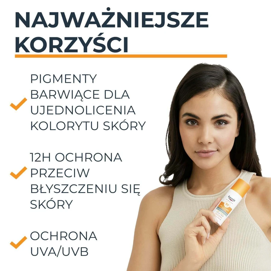Eucerin Sun Protection Oil Control, гель-крем для защиты цвета, светлый, SPF 50+, 50 мл: цены и характеристики