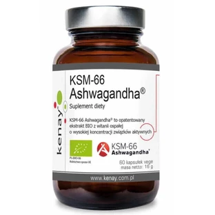 Органическая ашвагандха KSM-66 200 мг (60 капсул) Kenay