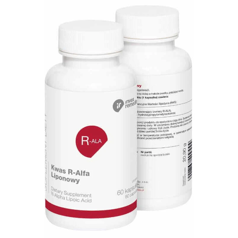 R-альфа-ліпоєва кислота 60 капсул Invex Remedies: ціни та характеристики