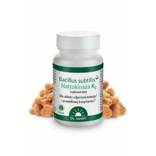 Bacillus subtilis + Наттокіназа К2 - 60 капсул Dr Jacob's