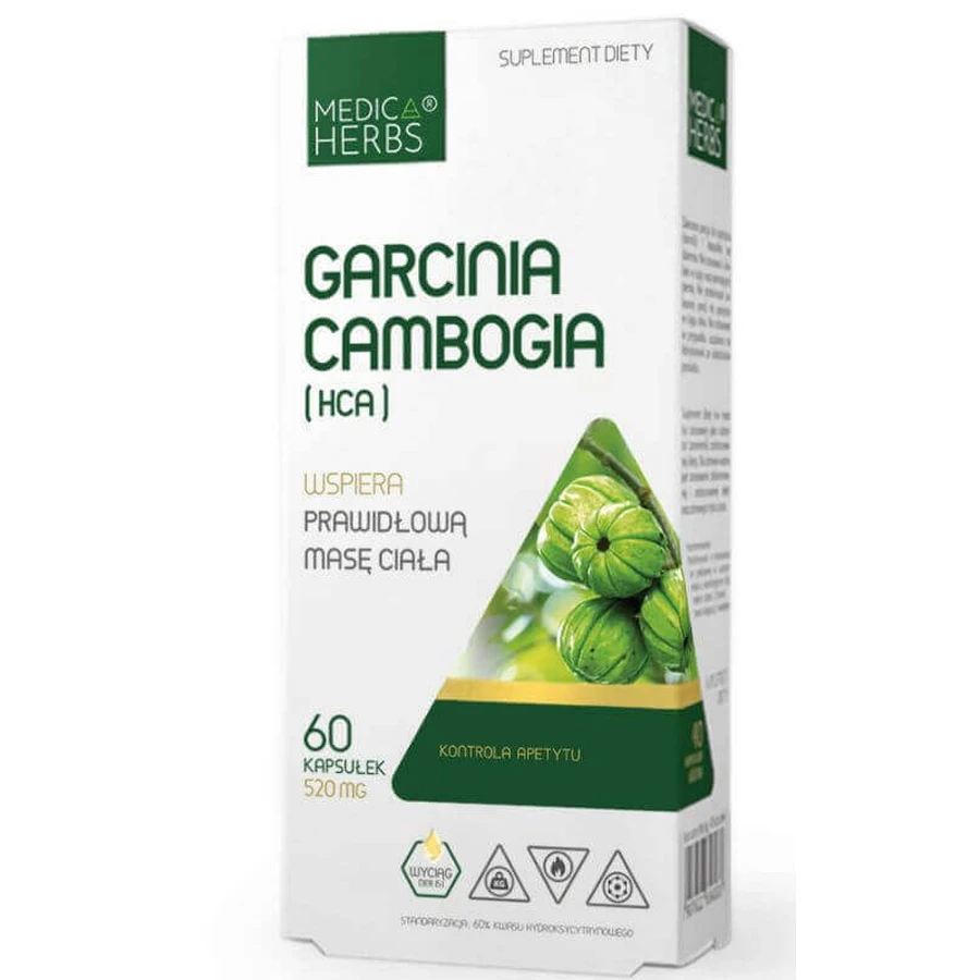 Гарциния Камбоджийская (HCA) 520 мг, 60 капсул MEDICA HERBS: цены и характеристики