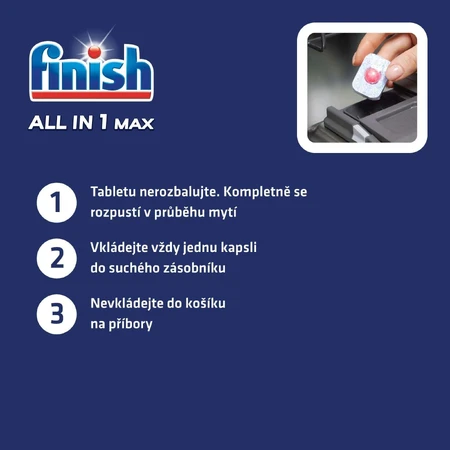 Tablete de spălat vase Finish Powerball All in 1 Max 94 buc: ціни та характеристики