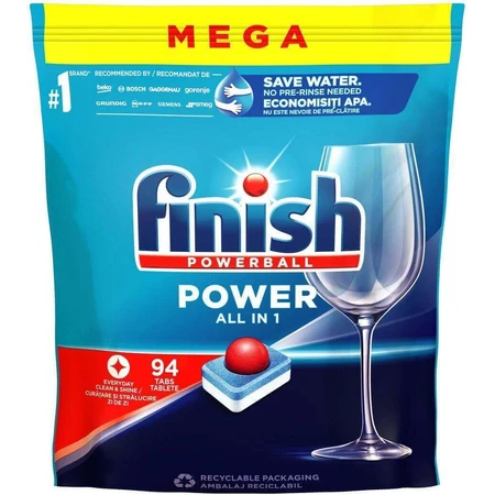 Tablete de spălat vase Finish Powerball All in 1 Max 94 buc: ціни та характеристики