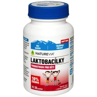 NatureVia Lactobacilli Kids cireșe 33 de pastile