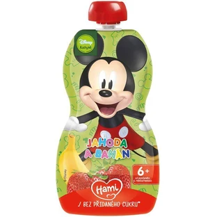 Hami Fruit Capsule Mickey Căpșuni și banane, din Marea Britanie. 6 луни 110 г