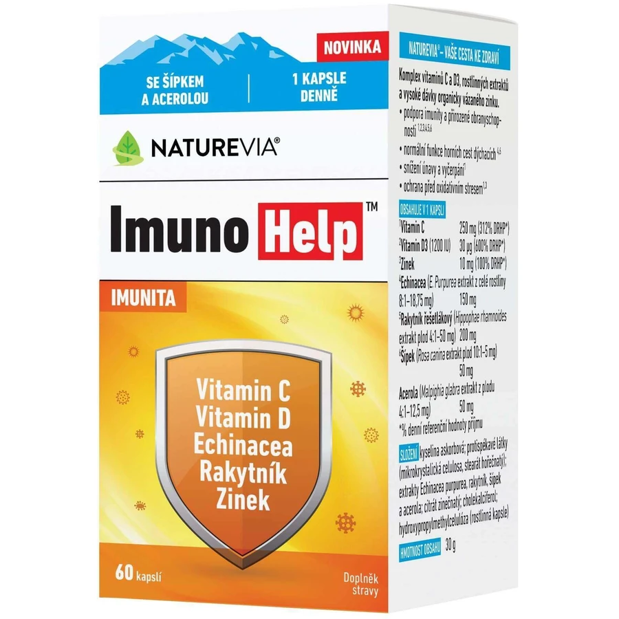 NatureVia Immuno Help 60 капсул: ціни та характеристики